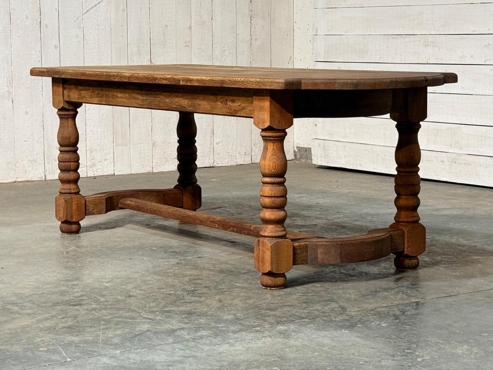 Bleached oak farmhouse table 