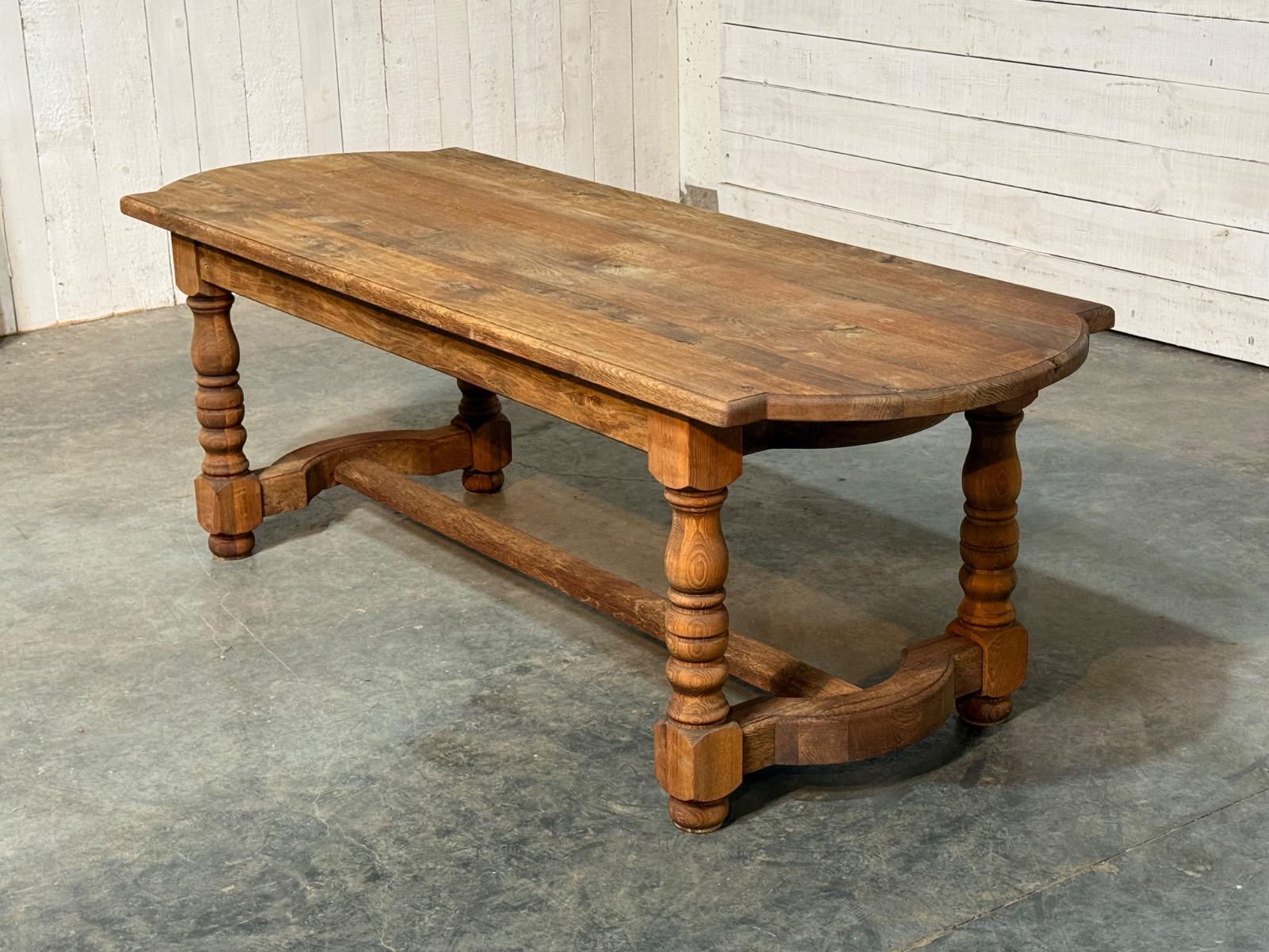 Bleached oak farmhouse table 
