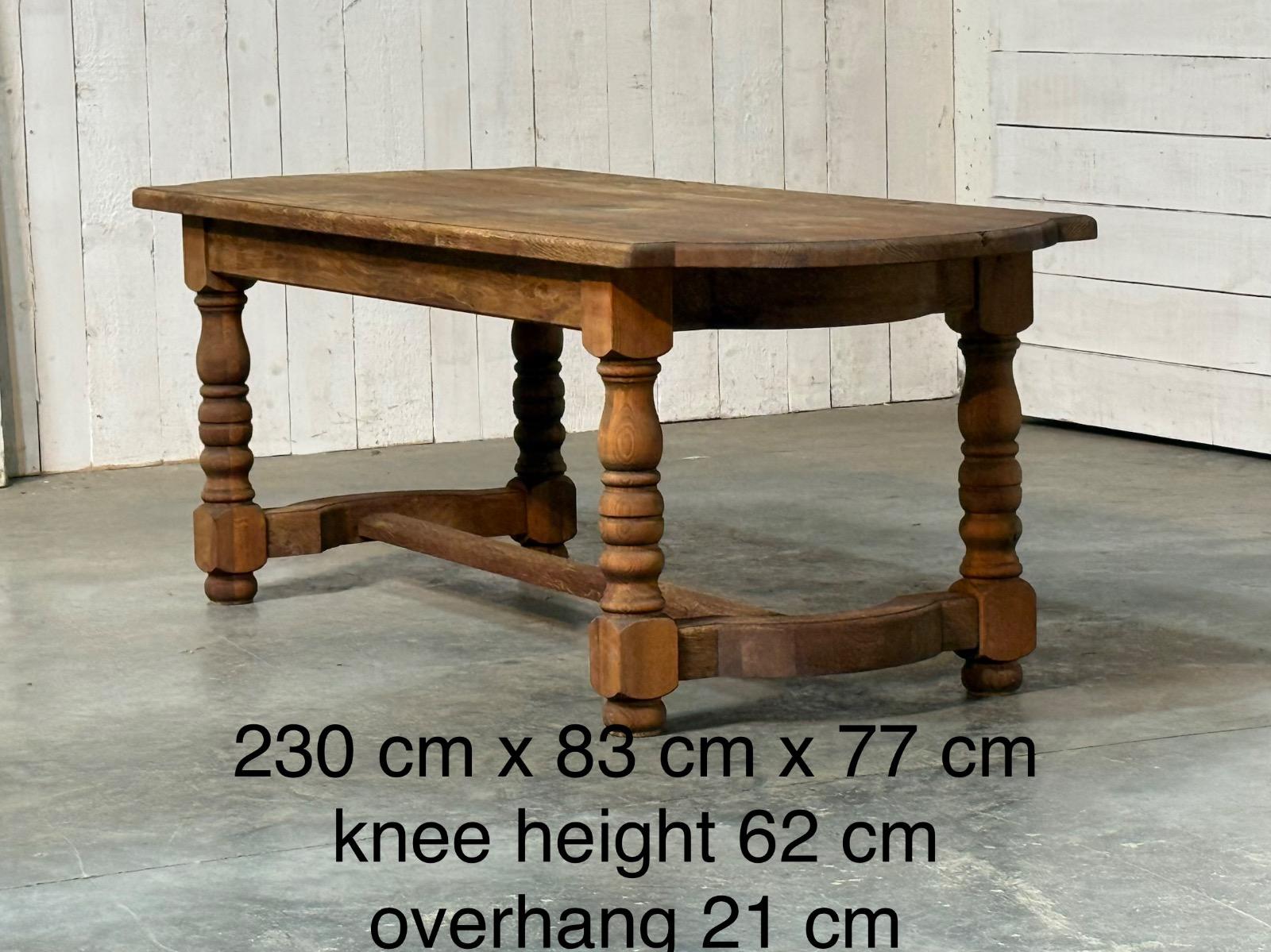 Bleached oak farmhouse table 