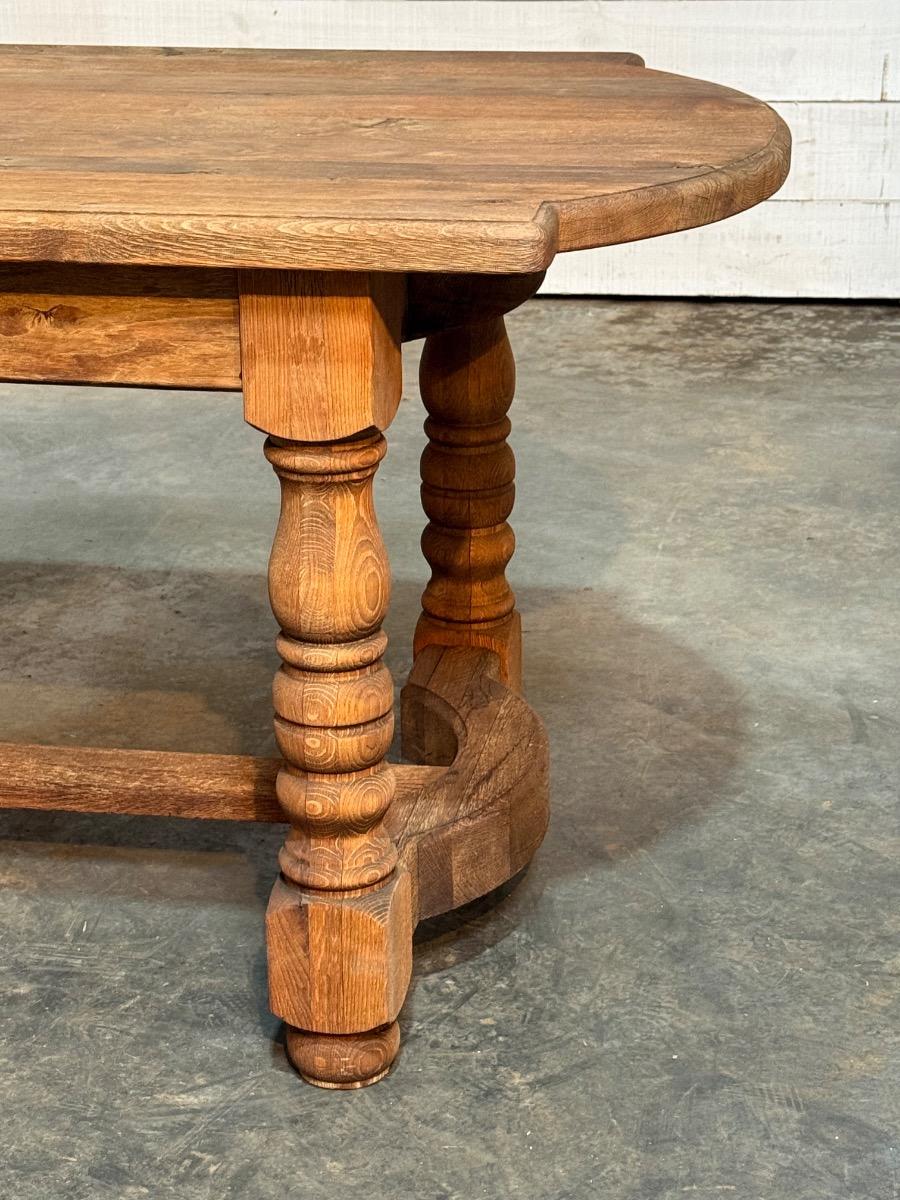 Bleached oak farmhouse table 