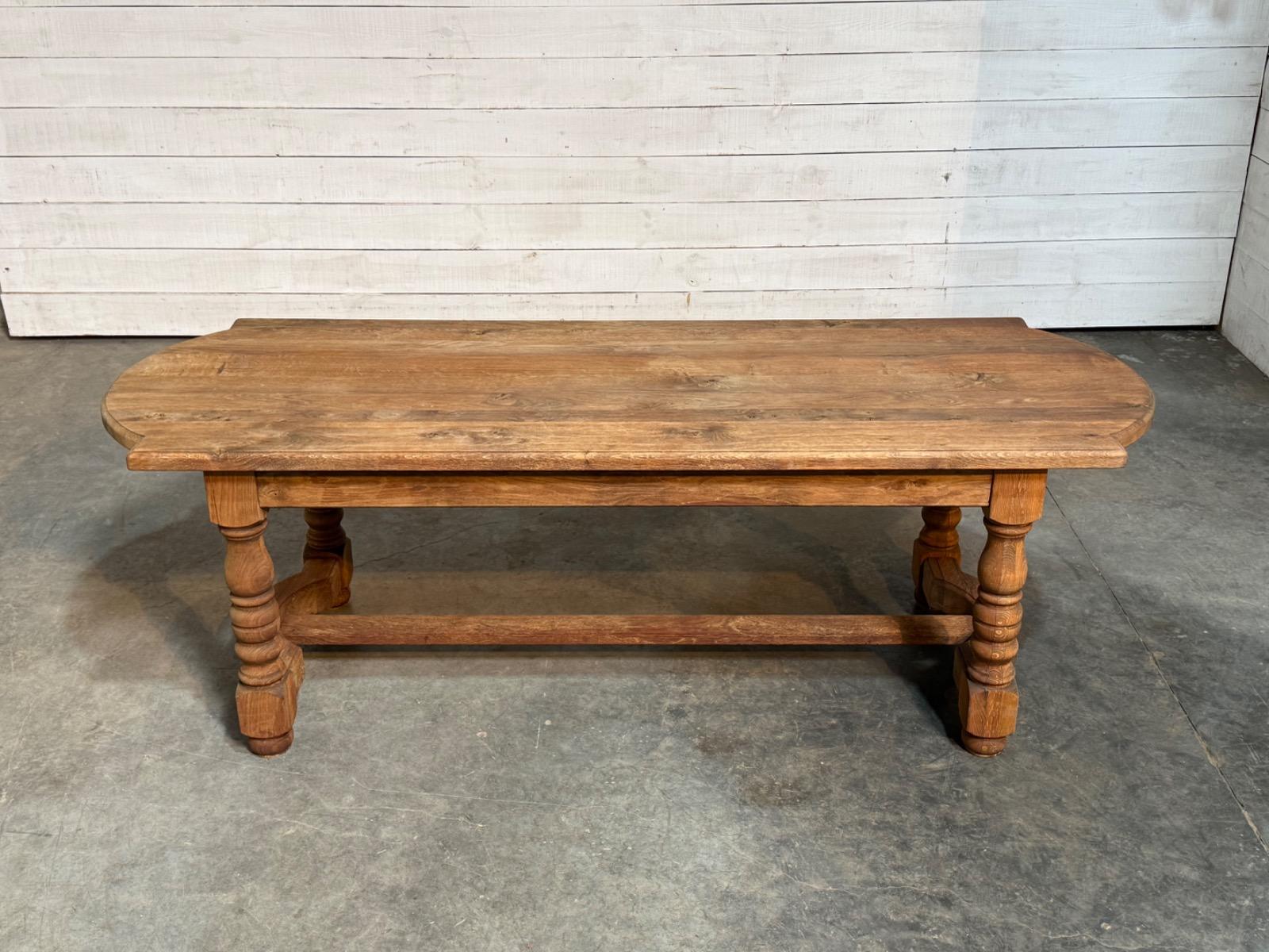Bleached oak farmhouse table 