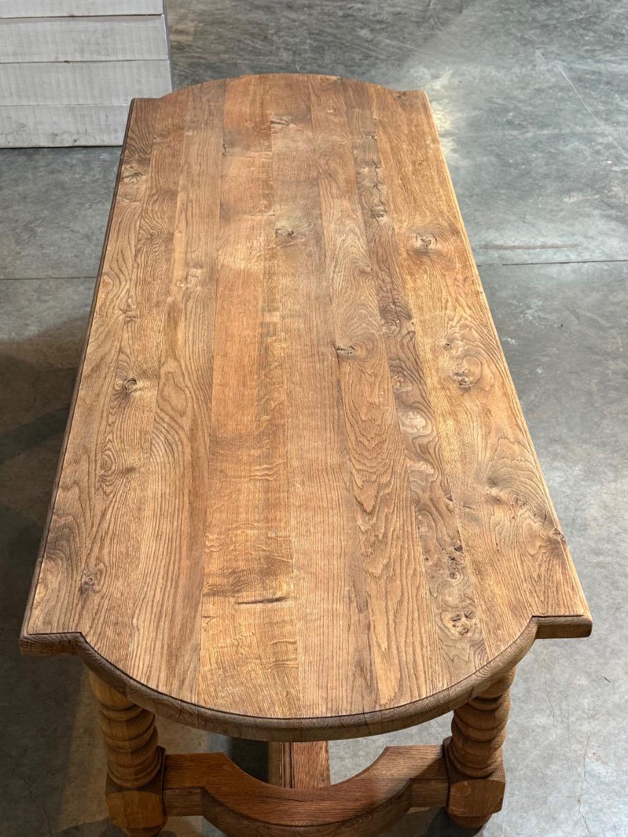 Bleached oak farmhouse table 
