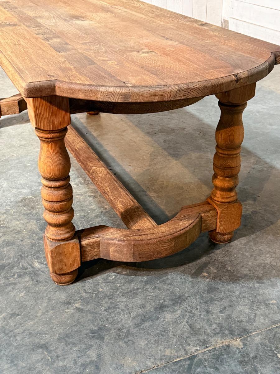 Bleached oak farmhouse table 