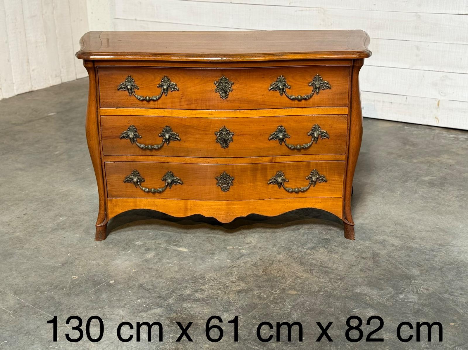 Cherry wood tombeau chest of drawers