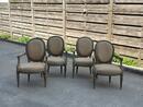 Set of four painted armchairs 