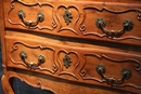 18 Th Century Provencal Fruitwood Serpentine Chest of drawers