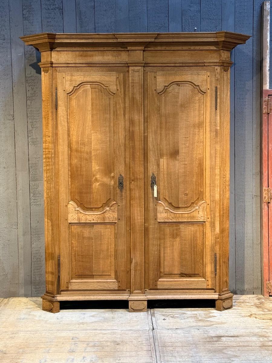 18th Century bleached oak Louis XIV Armoire