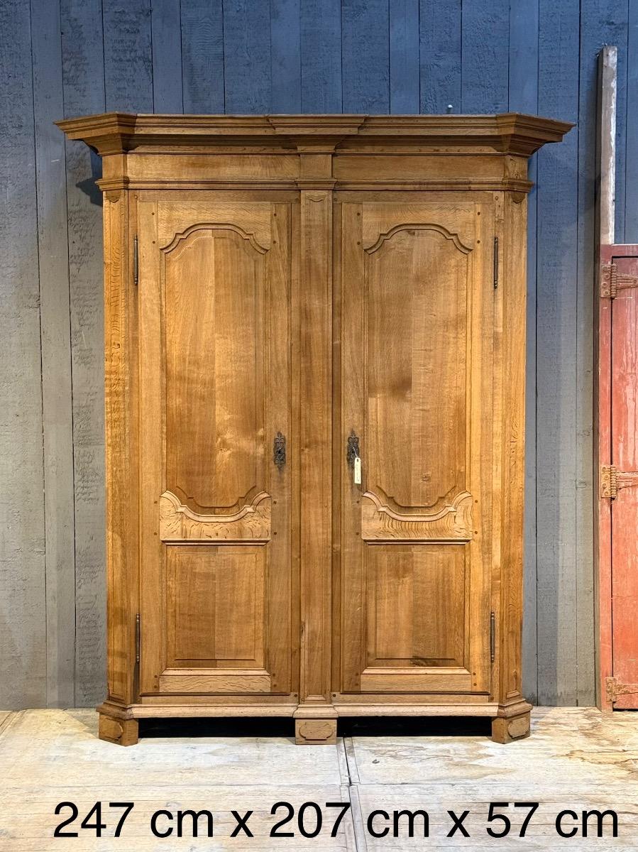 18th Century bleached oak Louis XIV Armoire