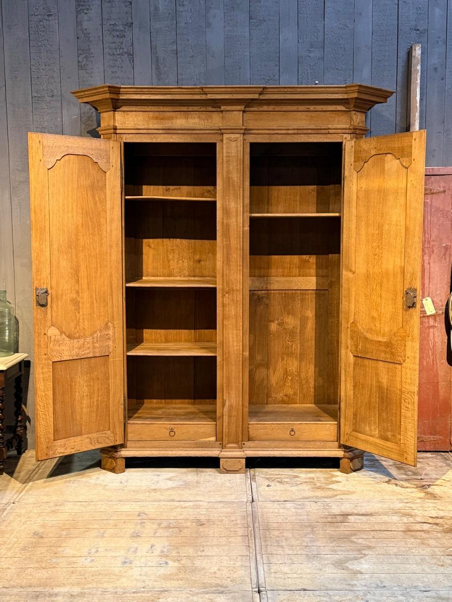 18th Century bleached oak Louis XIV Armoire