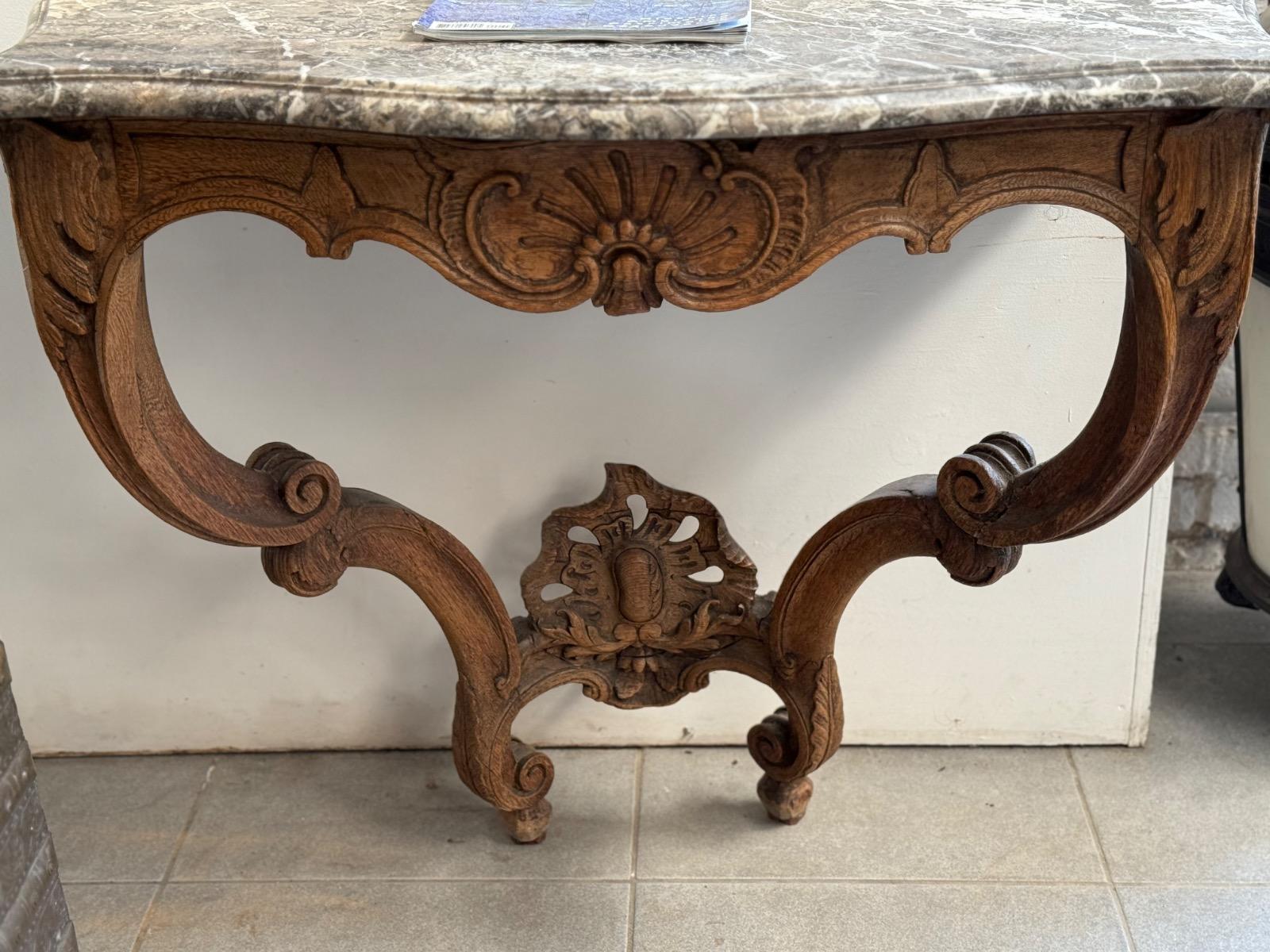 18th century french marble top console 