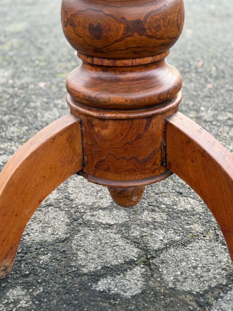 19th century elmwood tripod table