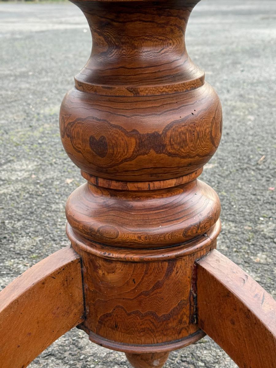 19th century elmwood tripod table