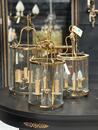 3 brass and glass lanterns 