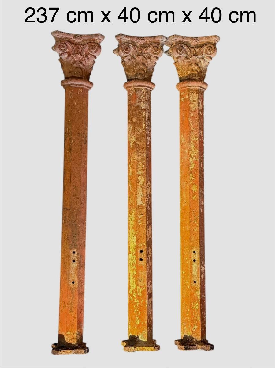 3 Cast iron Columns 