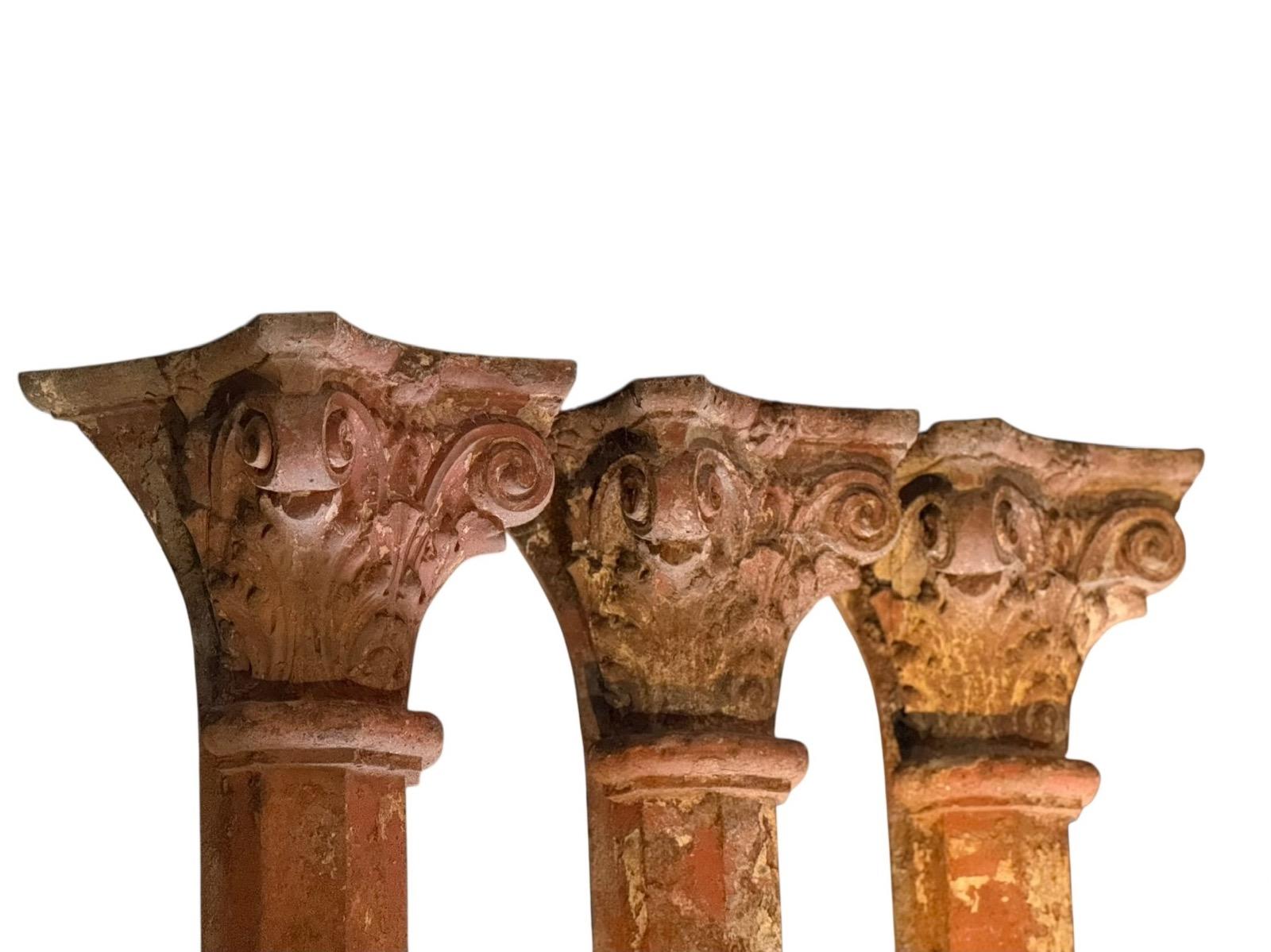 3 Cast iron Columns 