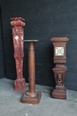 3 different antiques wood columns