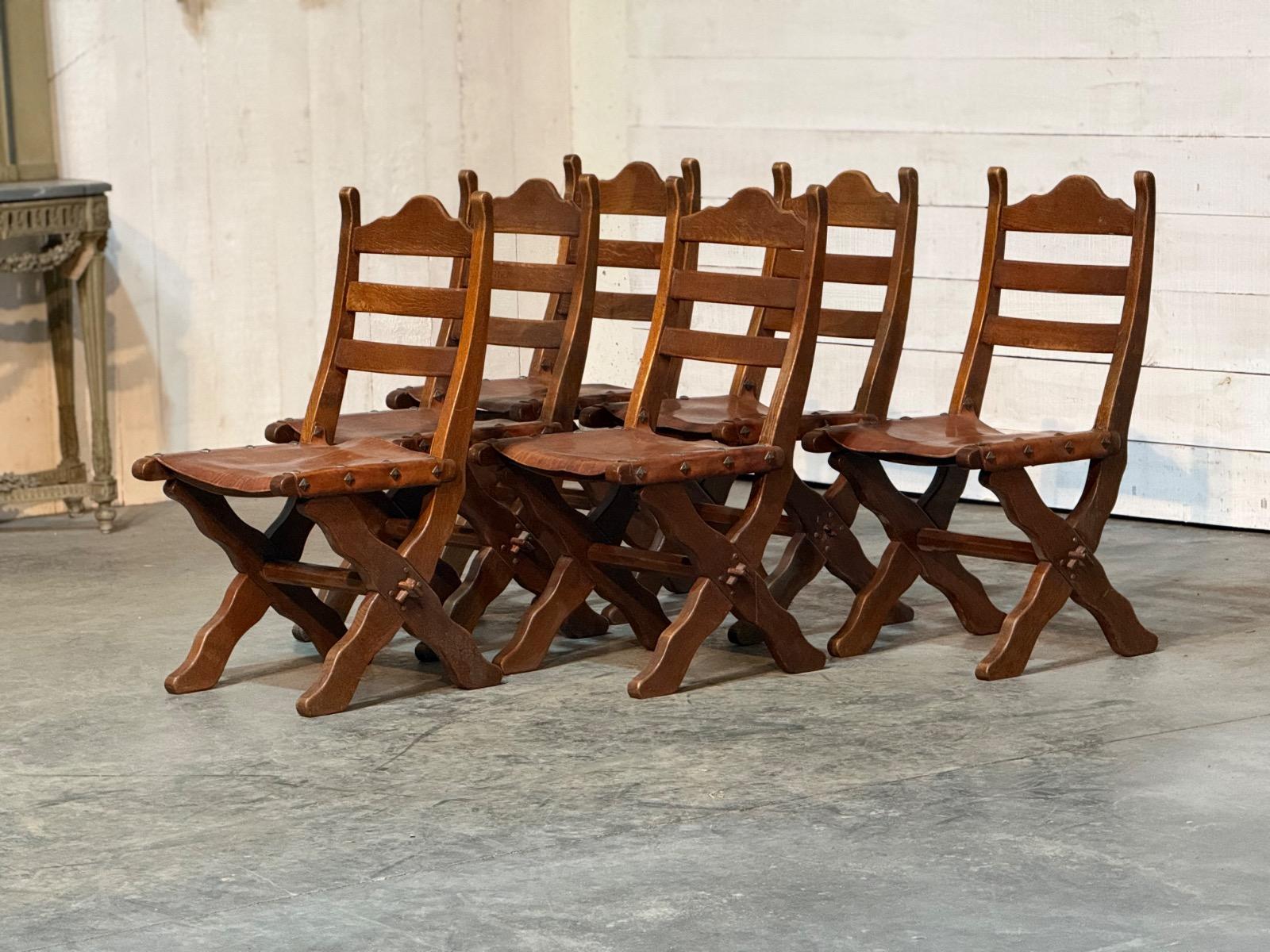 6 leather dining chairs 