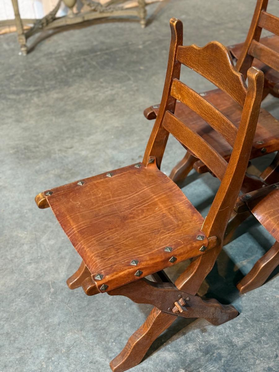 6 leather dining chairs 