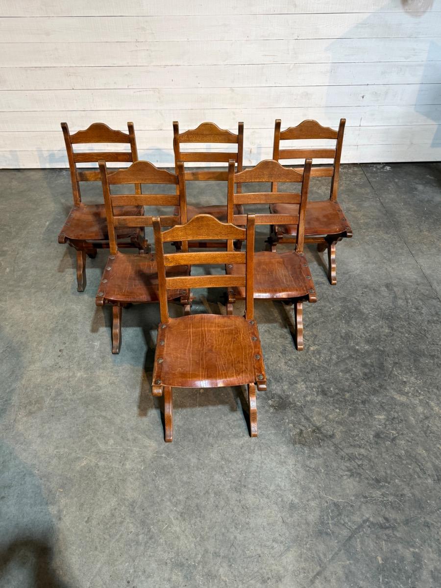 6 leather dining chairs 