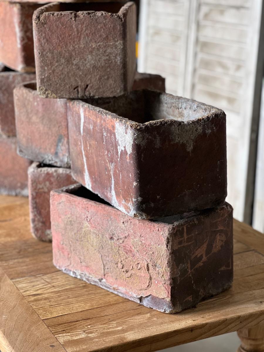 9 Jardinières en terre cuite 