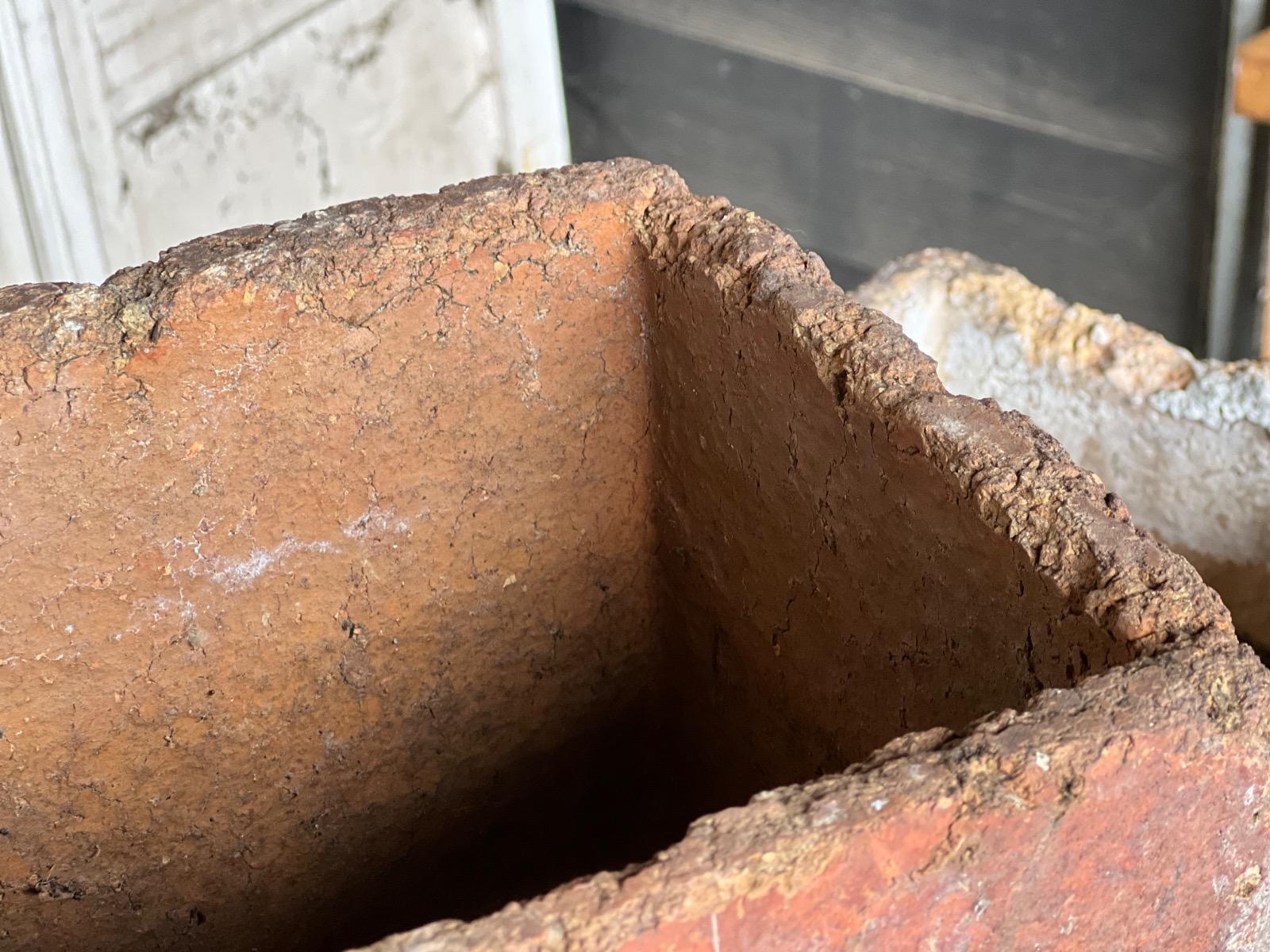 9 Jardinières en terre cuite 