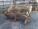 Ancien banc de jardin en fer forgé et fonte