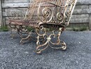 Ancien banc de jardin en fer forgé et fonte