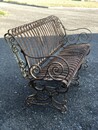 Ancien banc de jardin en fer forgé et fonte