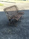 Ancien banc de jardin en fer forgé et fonte