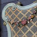 Ancien lit Transition Louis XV/XVI patiné et canné