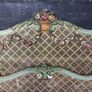 Ancien lit Transition Louis XV/XVI patiné et canné