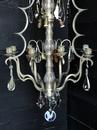 Ancien lustre crystal avec monture argentée
