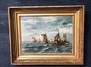 Ancienne peinture marine 19 ème