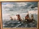 Ancienne peinture marine 19 ème