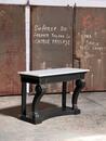 Antique black painted console 