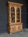 Antique bleached oak bookcase 
