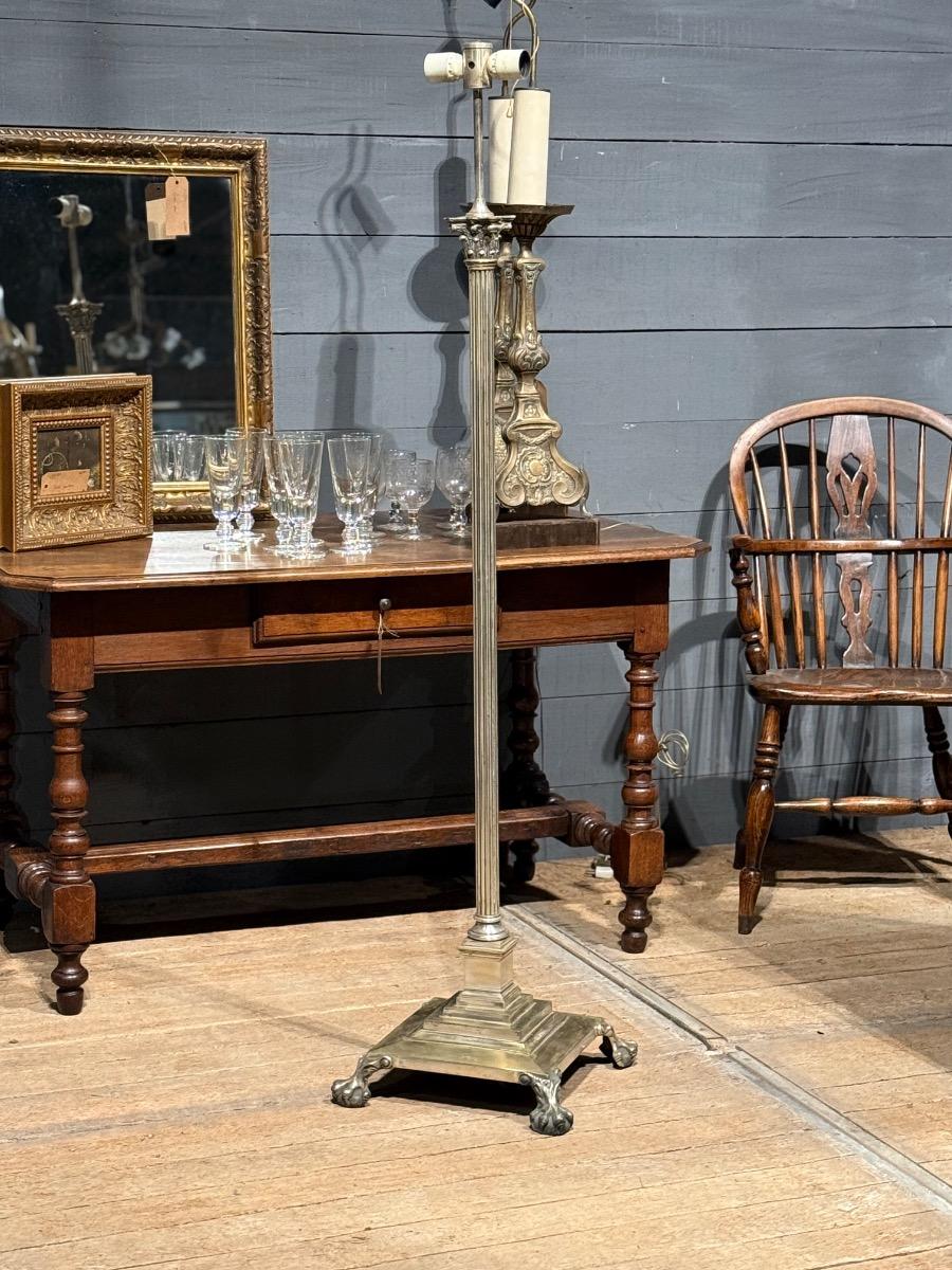 Antique brass standing lamp 