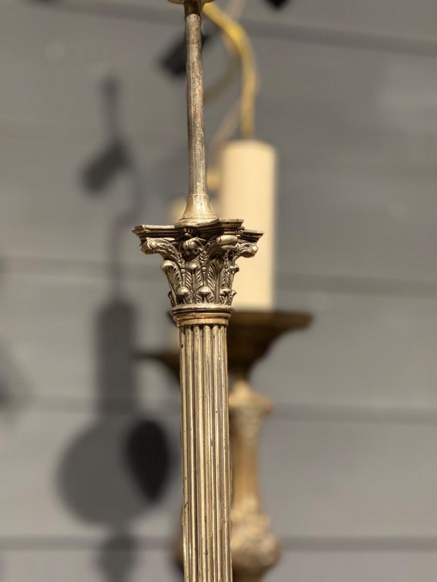 Antique brass standing lamp 