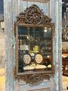 Antique carved wood mirror 