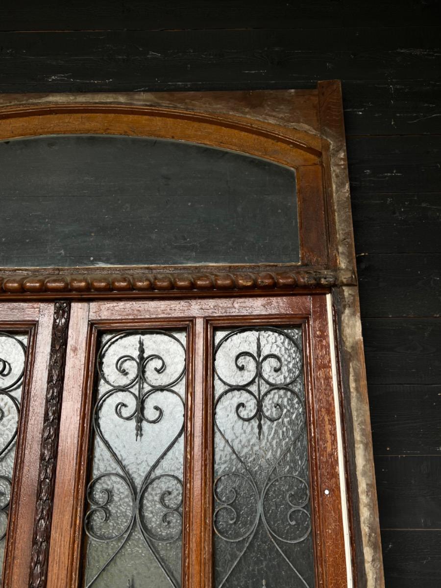 Antique french oak entrance doors 