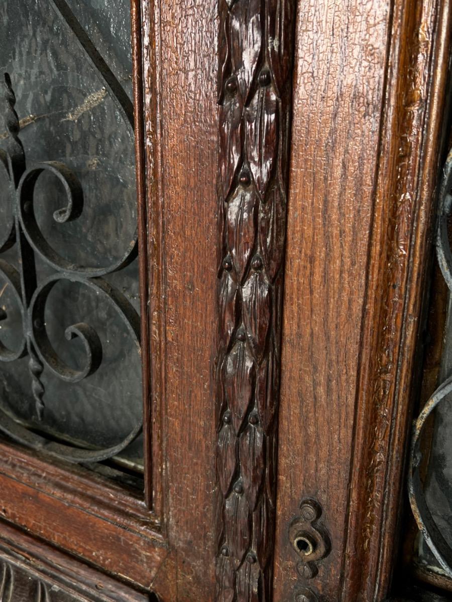 Antique french oak entrance doors 