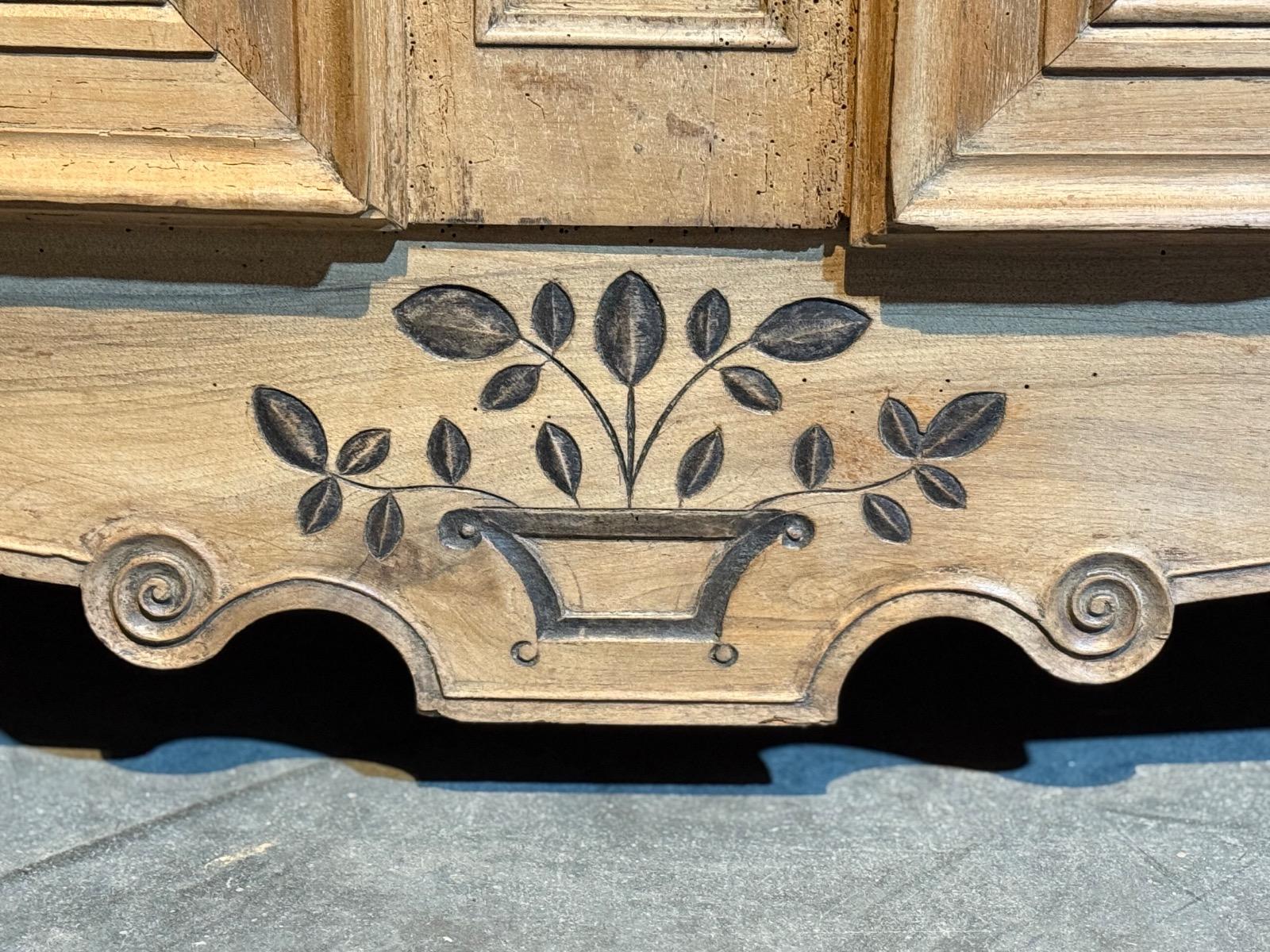 Antique french walnut deux-corps Louis xv 