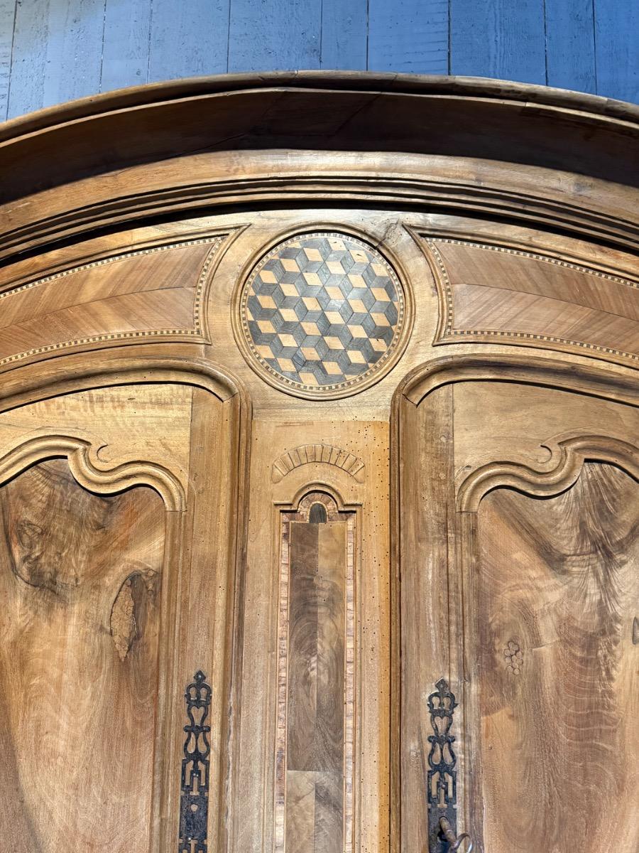 Antique french walnut deux-corps Louis xv 