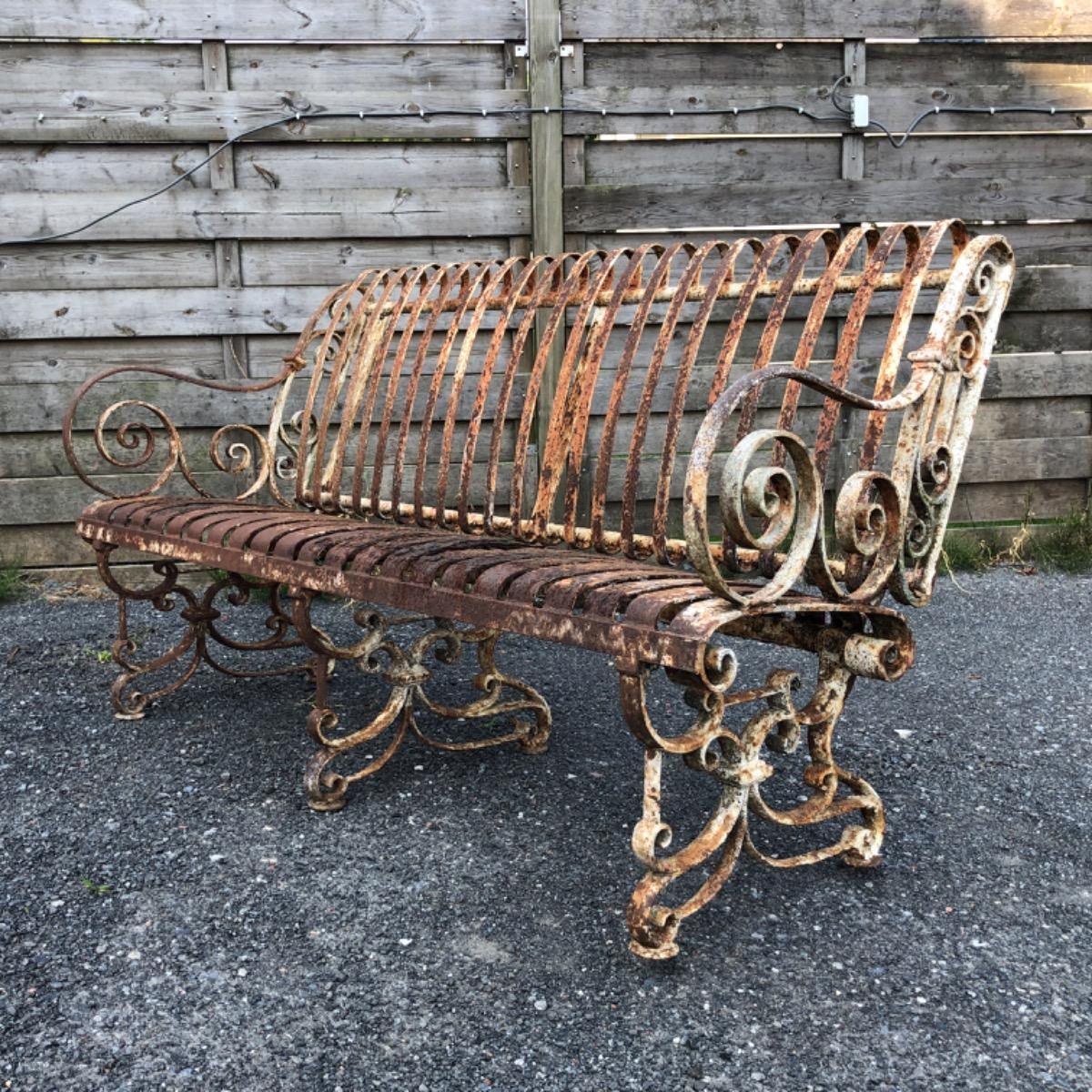 Antique garden bench 