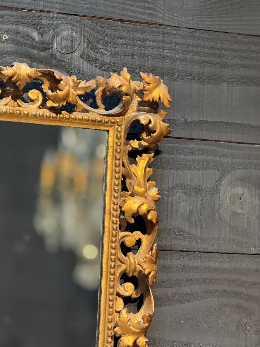 Antique gilt wood mirror 