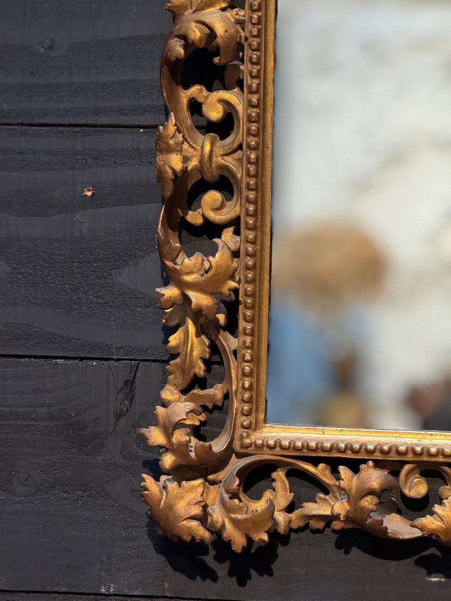 Antique gilt wood mirror 