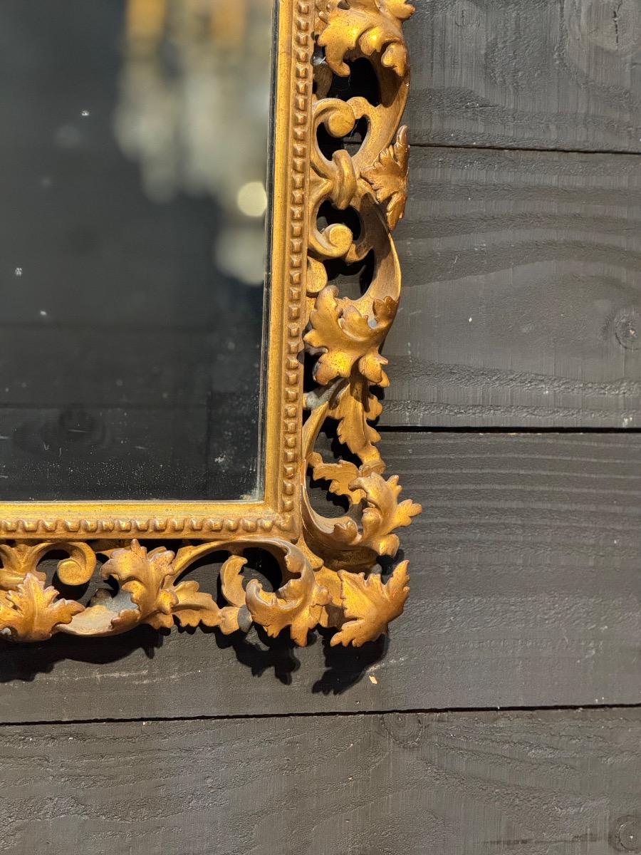 Antique gilt wood mirror 