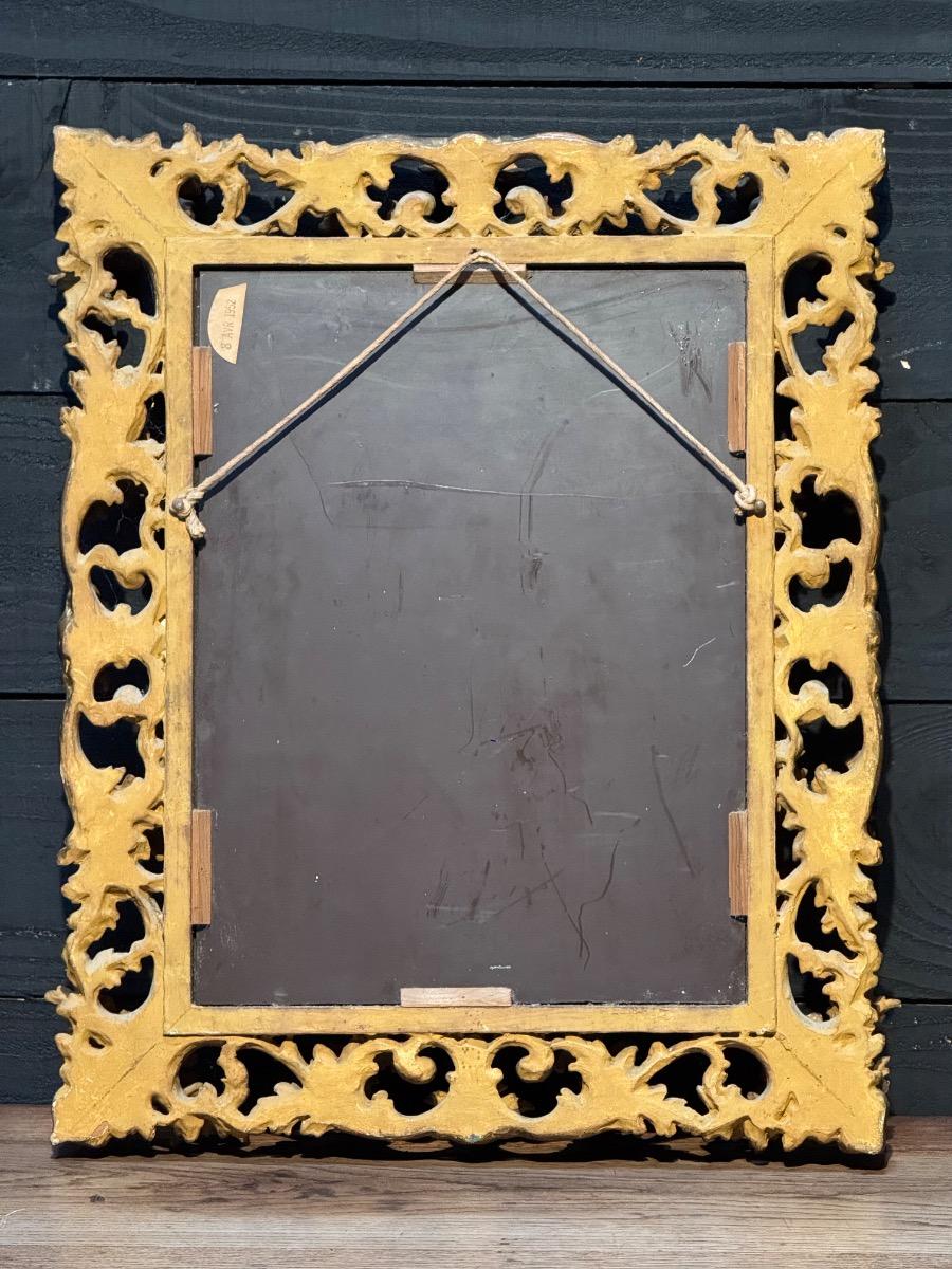 Antique gilt wood mirror 