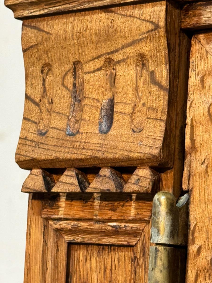 Antique oak display cabinet 