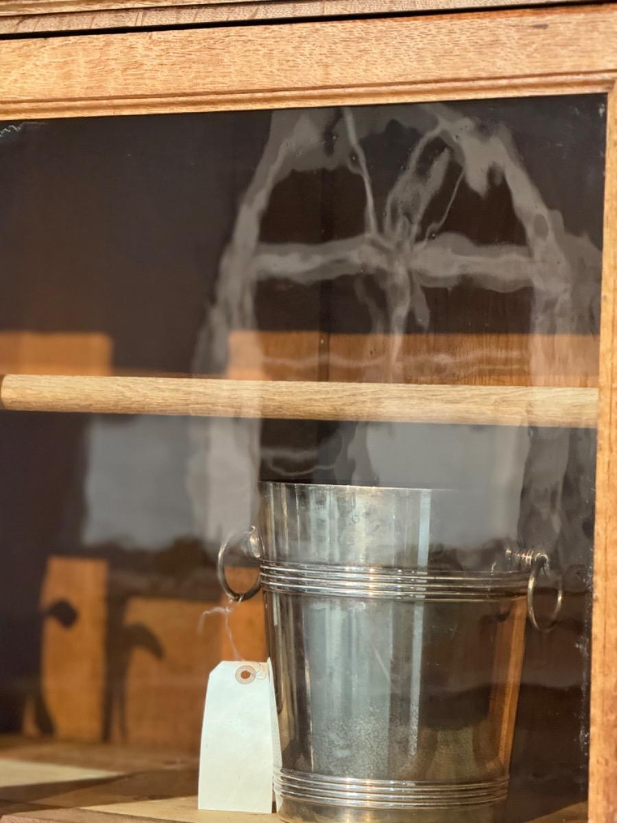 Antique oak display cabinet 